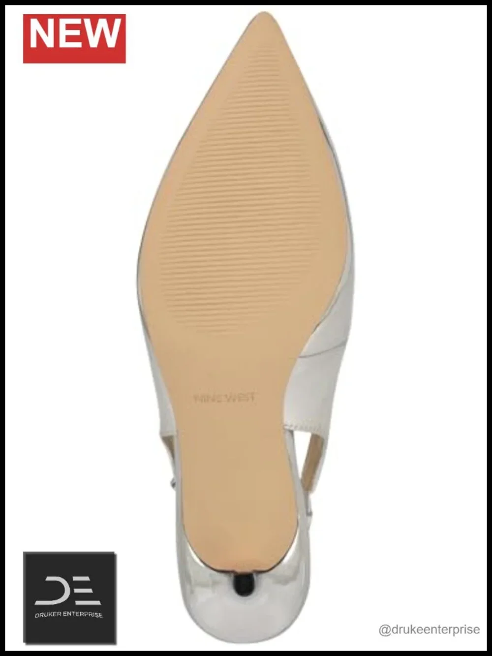 Nine West Annae Kitten Heel Slingback Pumps Pointy Toe Slip-On Dress Shoes